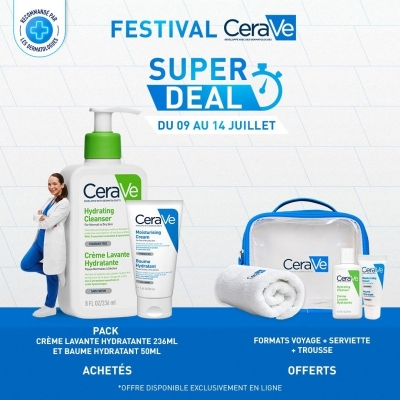 CeraVe Offre Crème Lavante Hydratante | 236ml + baume hydratant 50 ml