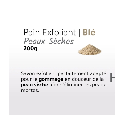 DWHITE pain exfoliant Peaux Sèches Blé 200G