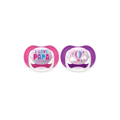 Avent Philips Sucette Ultra Air Happy 6-18 Mois Fille 2 Pièces