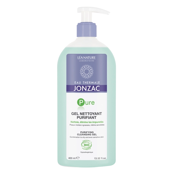 JONZAC PURE gel nettoyant purifiant BIO 400 ml