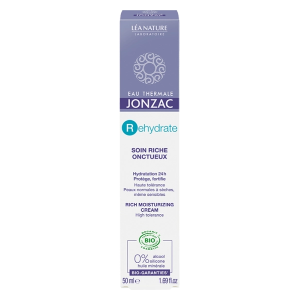 JONZAC REHYDRATE soin riche onctueux BIO 50 ml