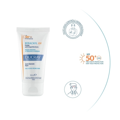 DUCRAY KERACNYL UV fluide anti-imperfections SPF50+ | 50 ml