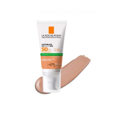 La Roche-Posay Anthelios UVMune 400 Oil Control Gel Crème Solaire Teintée| Peaux Normales À Mixtes | 50ml
