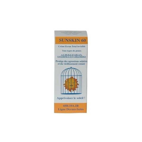 Dermo soins sunskin 60 crème solaire tube 50ml