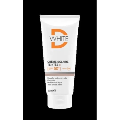 DWHITE crème solaire Teintée CLAIRE spf 50+ | 50 ml