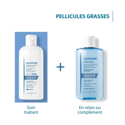 DUCRAY SQUANORM shampooing traitant pellicules grasses | 200 ml