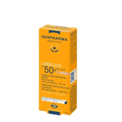 ISISPHARMA UVEBLOCK SPF50+ DRY TOUCH ULTRAFLUIDE TEINTE MEDIUM 40ML