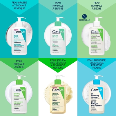 CeraVe Gel Moussant Nettoyant Peau Normale à Grasse | 473ml