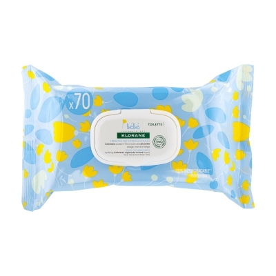 KLORANE BÉBÉ lingettes nettoyante | 70 u