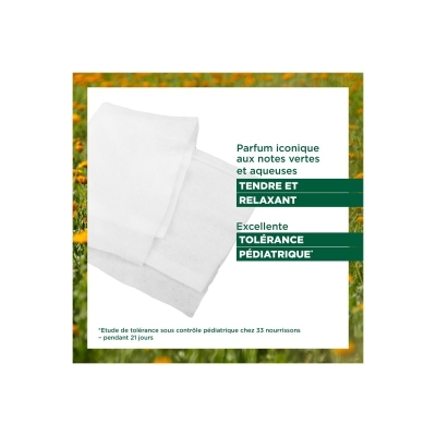 KLORANE BÉBÉ lingettes nettoyantes Corps au Calendula | 25 u