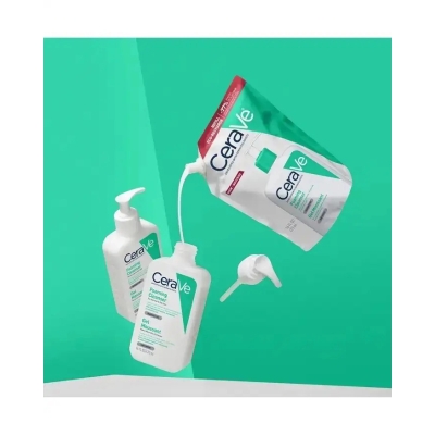 CERAVE GEL MOUSSANT ECO-RECHARGE PEAUX NORMALES A GRASSES 473ML