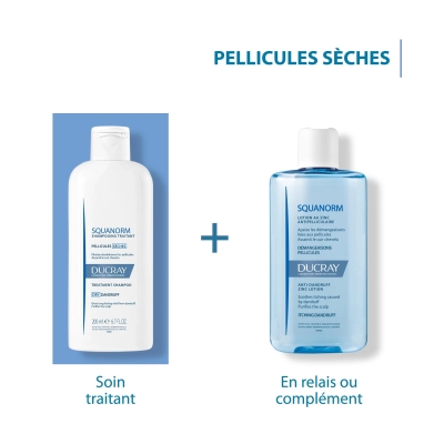 DUCRAY OFFRE KELUAL SQUANORM shampooing traitant pellicules sèches | 200 ml