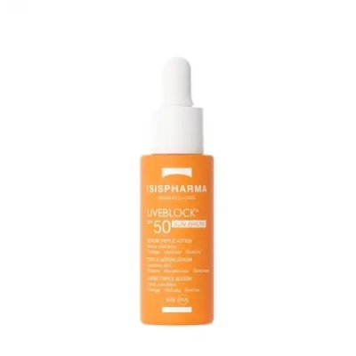 ISISPHARMA UVEBLOCK SUN SERUM SPF50 GLOW SERUM TRIPLE ACTION 28ML