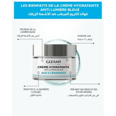 GLEAMY Crème Hydratante Anti Lumière Bleue 50ml