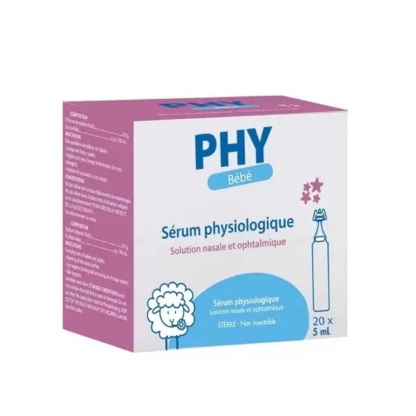 PHY BEBE SERUM PHYSIOLOGIQUE 20*5ML