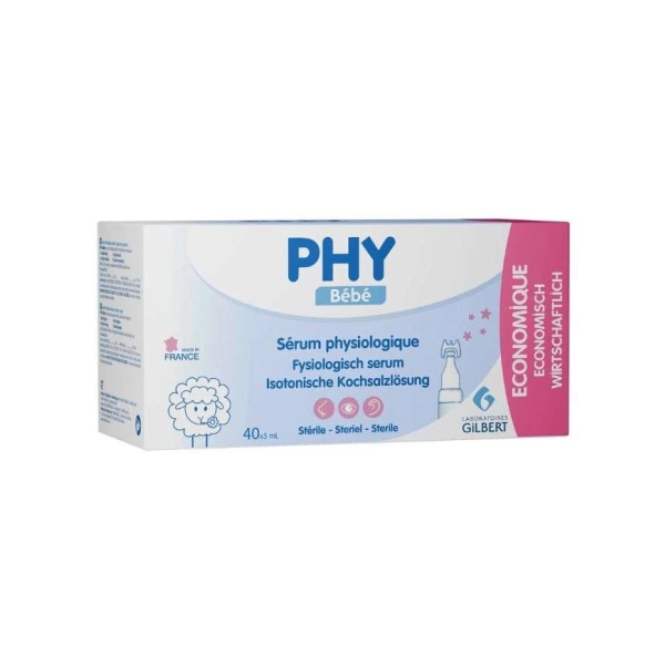 PHY BEBE SERUM PHYSIOLOGIQUE 40*5ML
