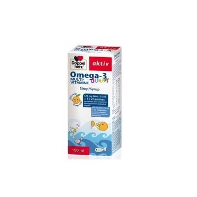 DOPPEL HERZ AKTIV OMEGA-3 MULTI VITAMINE JUNIOR 250ML