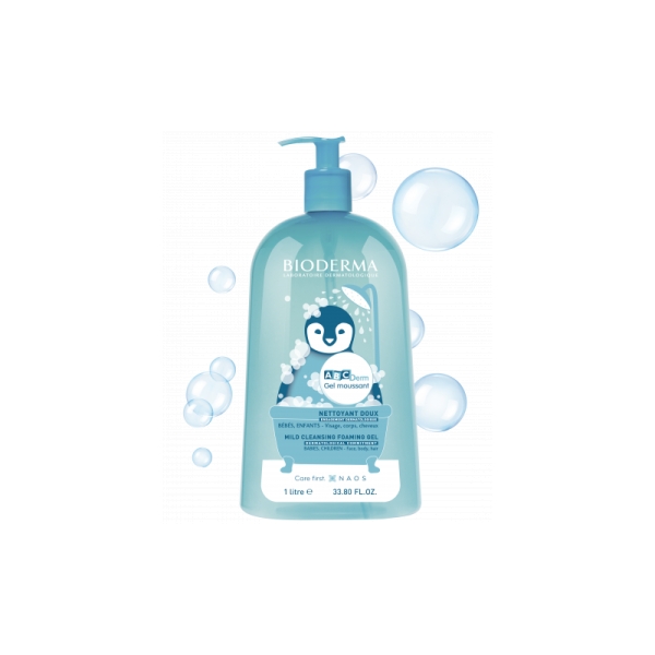 BIODERMA ABCDERM gel moussant doux | 1L