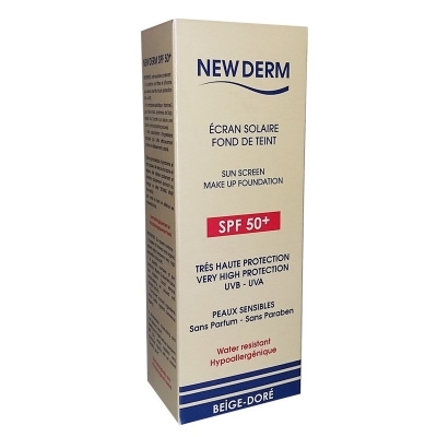 NEW DERM écran solaire teintée Beige Dorée spf 50+ (50ML)