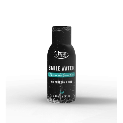 DENTI SMILE Bain De Bouche au charbon actif MENTHE 300 ml