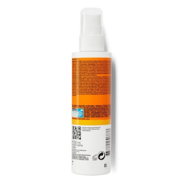 La Roche-Posay Anthelios Fluide Solaire Invisible Spray SPF50+ Peau Sensible | 200ml