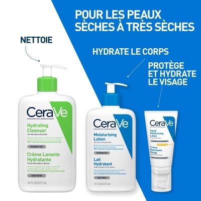 CeraVe Lait Hydratant Léger Peau Sèche à Très Sèche | 236ml